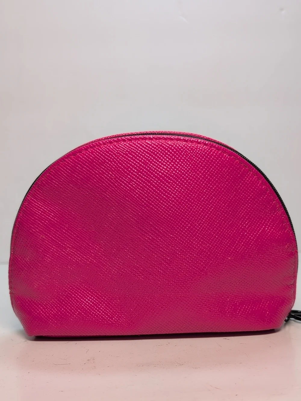 Dior Hot Pink Textured Cosmetic Pouch Accessory Makeup Bag